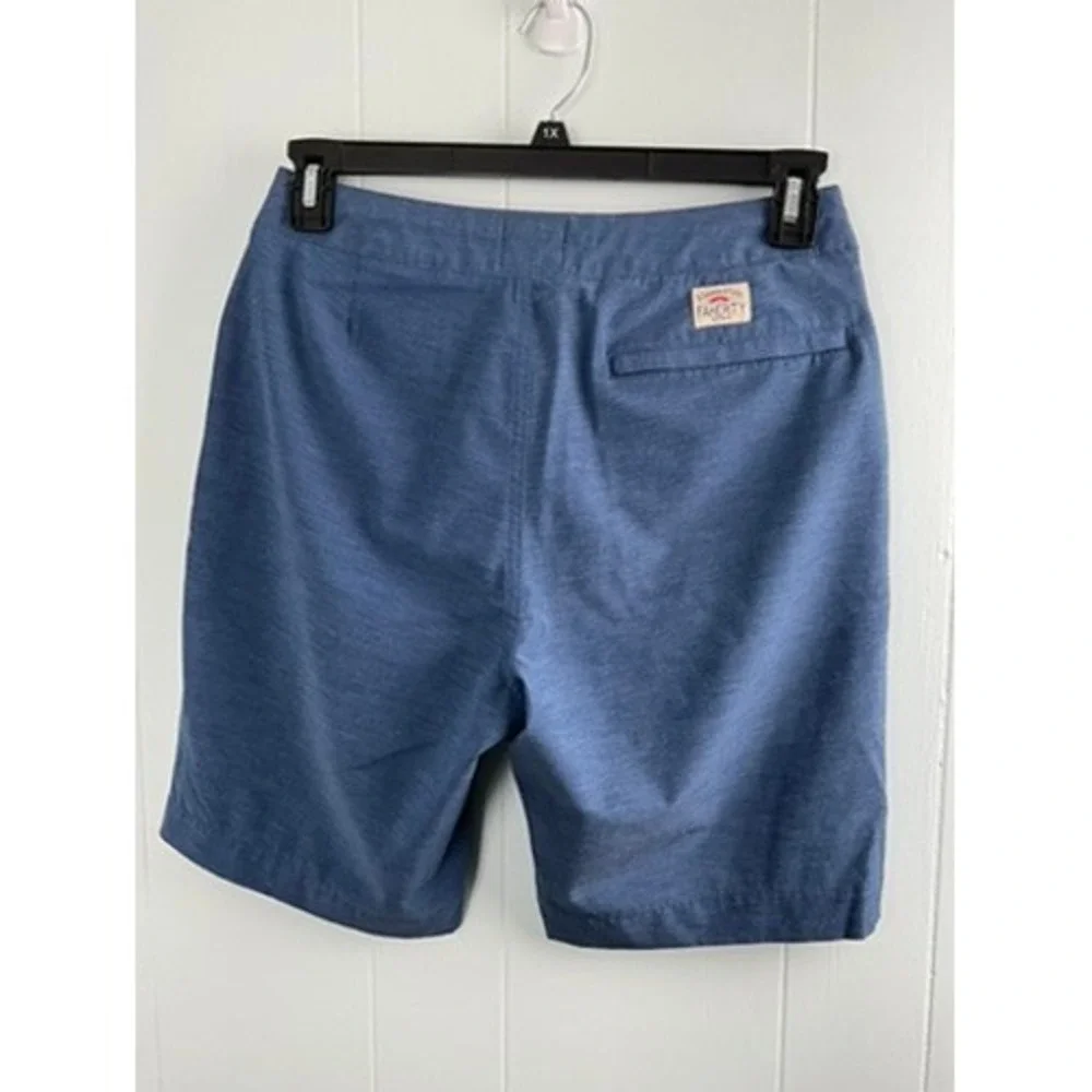 Faherty All Day Shorts Mens Blue Heathered Hybrid Board Shorts Size 31‎